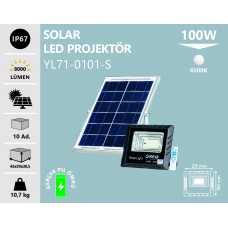 100W SOLAR PROJEKTÖR BEYAZ